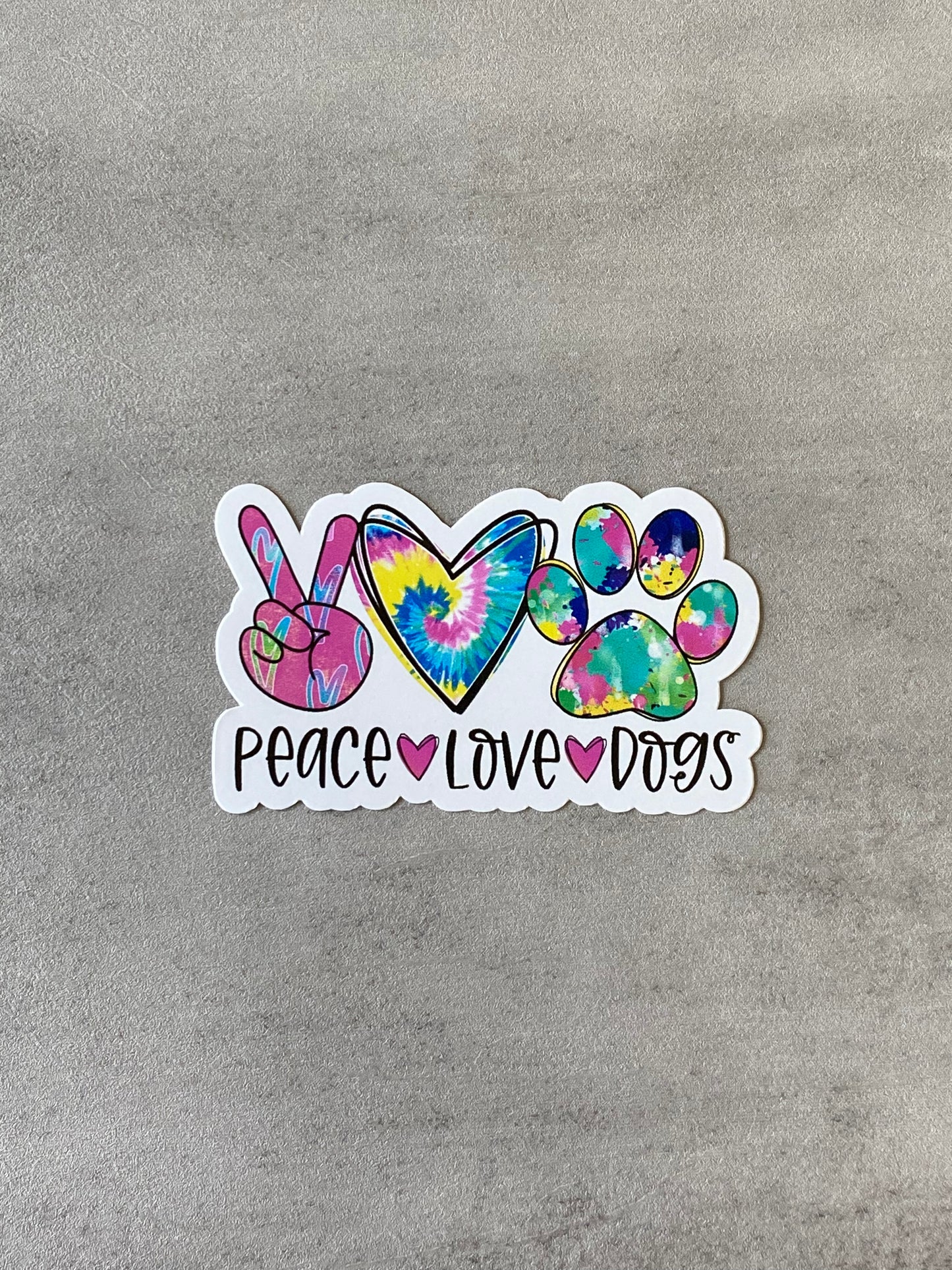 Peace Love Dogs Vinyl Sticker