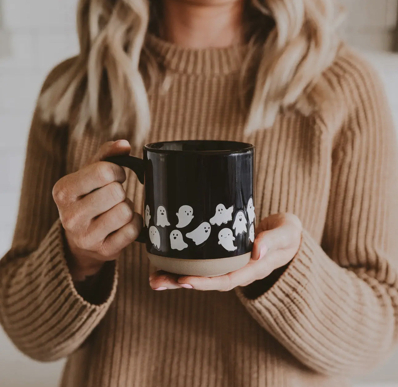 Ghostly Stoneware Coffee Mug